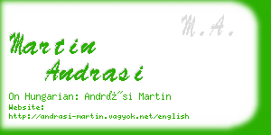 martin andrasi business card